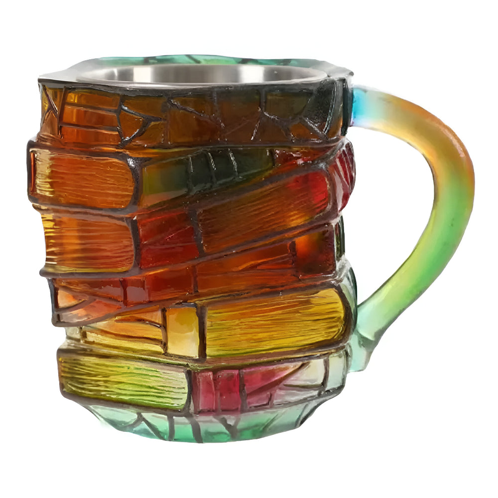 Glas Becher Buch Design Kreative Glas Tasse Buntes 3D Trinkgeschirr