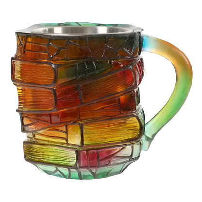 Glas Becher Buch Design Kreative Glas Tasse Buntes 3D Trinkgeschirr