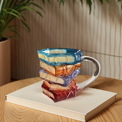 Glas Becher Buch Design Kreative Glas Tasse Buntes 3D Trinkgeschirr