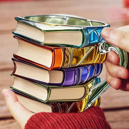 Glas Kaffeetasse 3D Buchdesign Handgefertigte Teetasse Geschenkidee