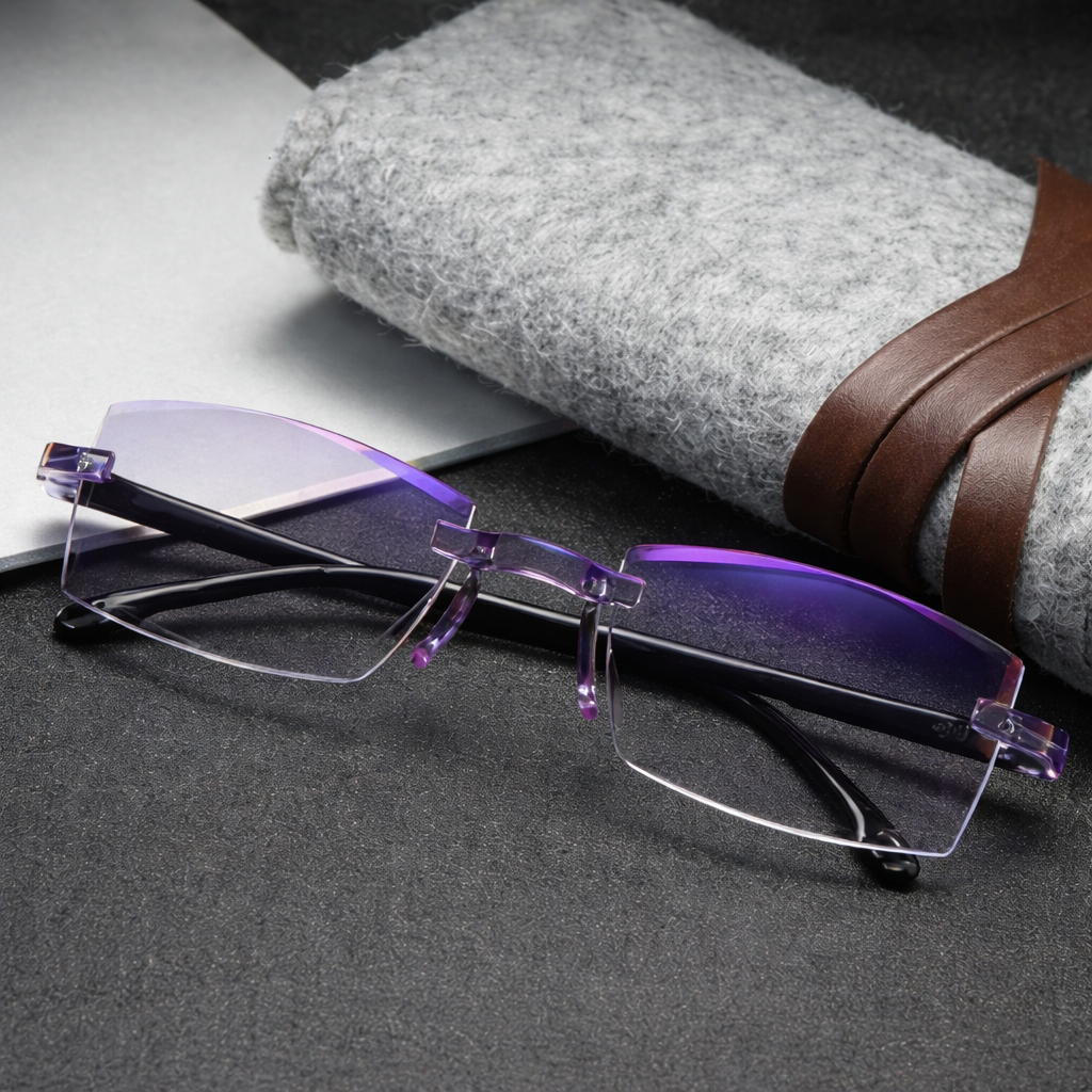 Gafas progresivas sin montura ultraligeras filtro anti luz azul ayuda visual