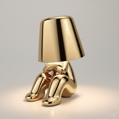 Gold Table Lamp Modern Design Figure LED Light