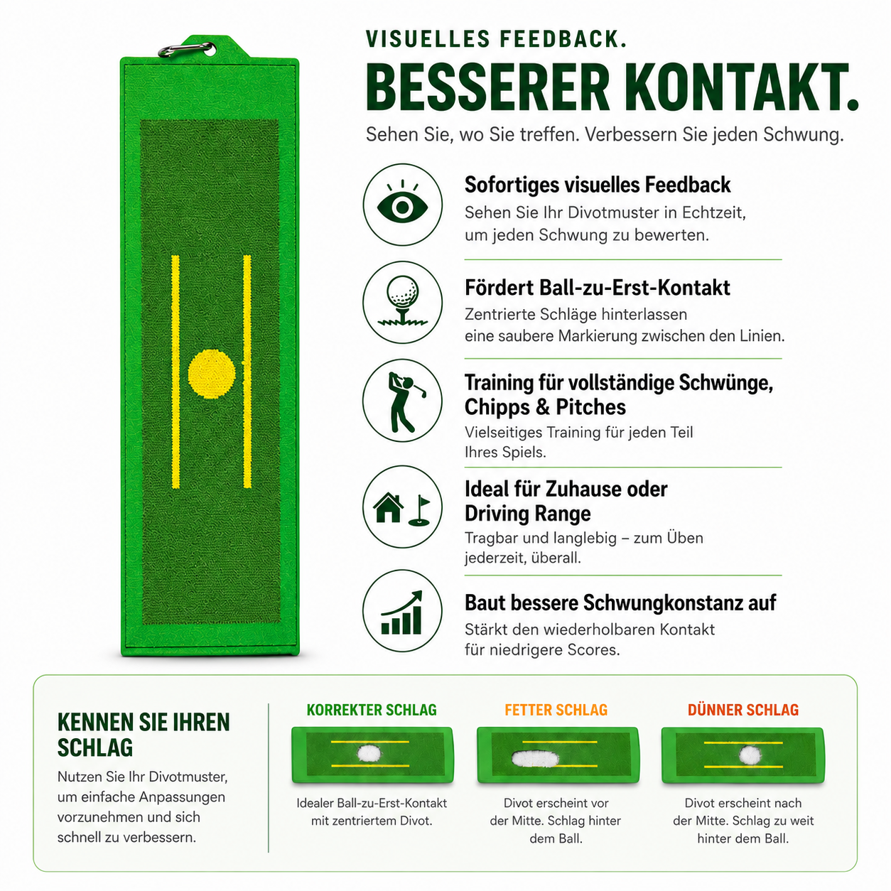 Golf übungsgerät Trainingshilfe Präzisionstraining