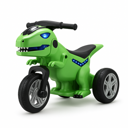 Kinder Elektro Motorrad Dreirad Dinosaurier 12V LED Musik Akku