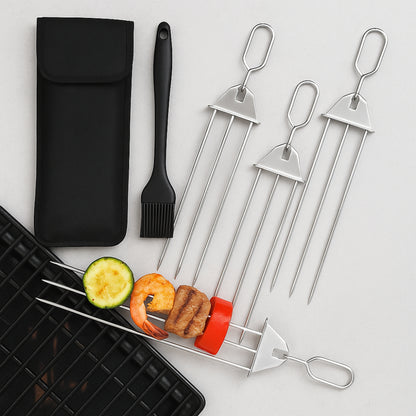 Grillspieße Edelstahl Dreifach BBQ Set