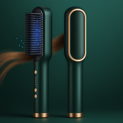 Haarglätter Bürste Schwarz Ionen Styling