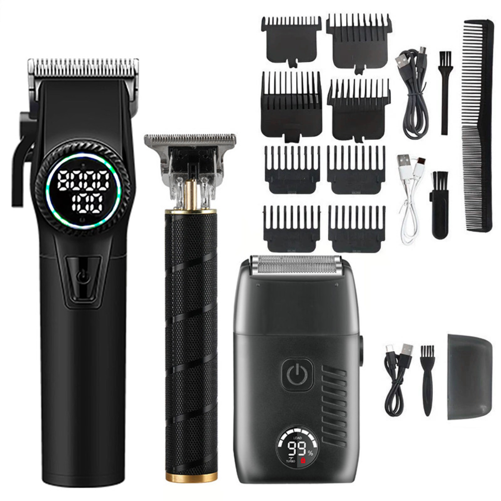 Hair Clipper Beard Trimmer Set Wireless Professional Barber