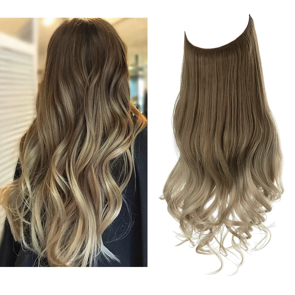 Haarverlängerung Lockig Synthetik Clip In Volumen Extensions11