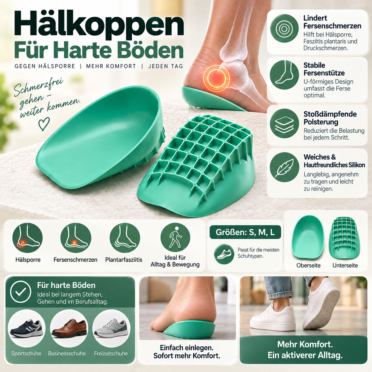 Hälkoppen Für Harte Böden Gegen Hälsporre Unterstützung