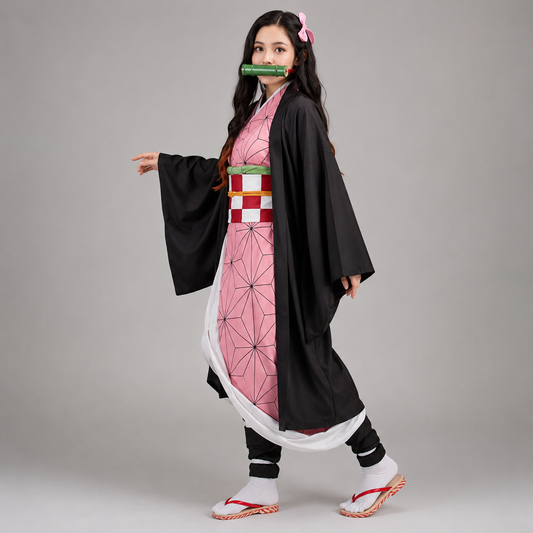 Costume Halloween Kimono Anime pour enfants, tenue de jeu de rôle