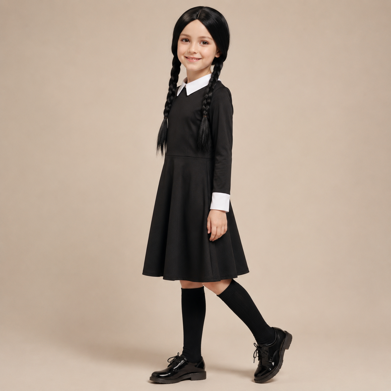 Costume di Halloween da donna set abito gotico con parrucca