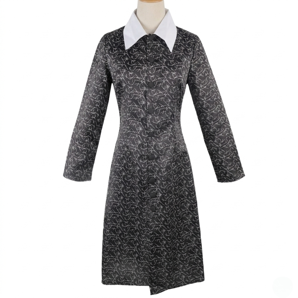 Costume di Halloween da donna set abito gotico con parrucca