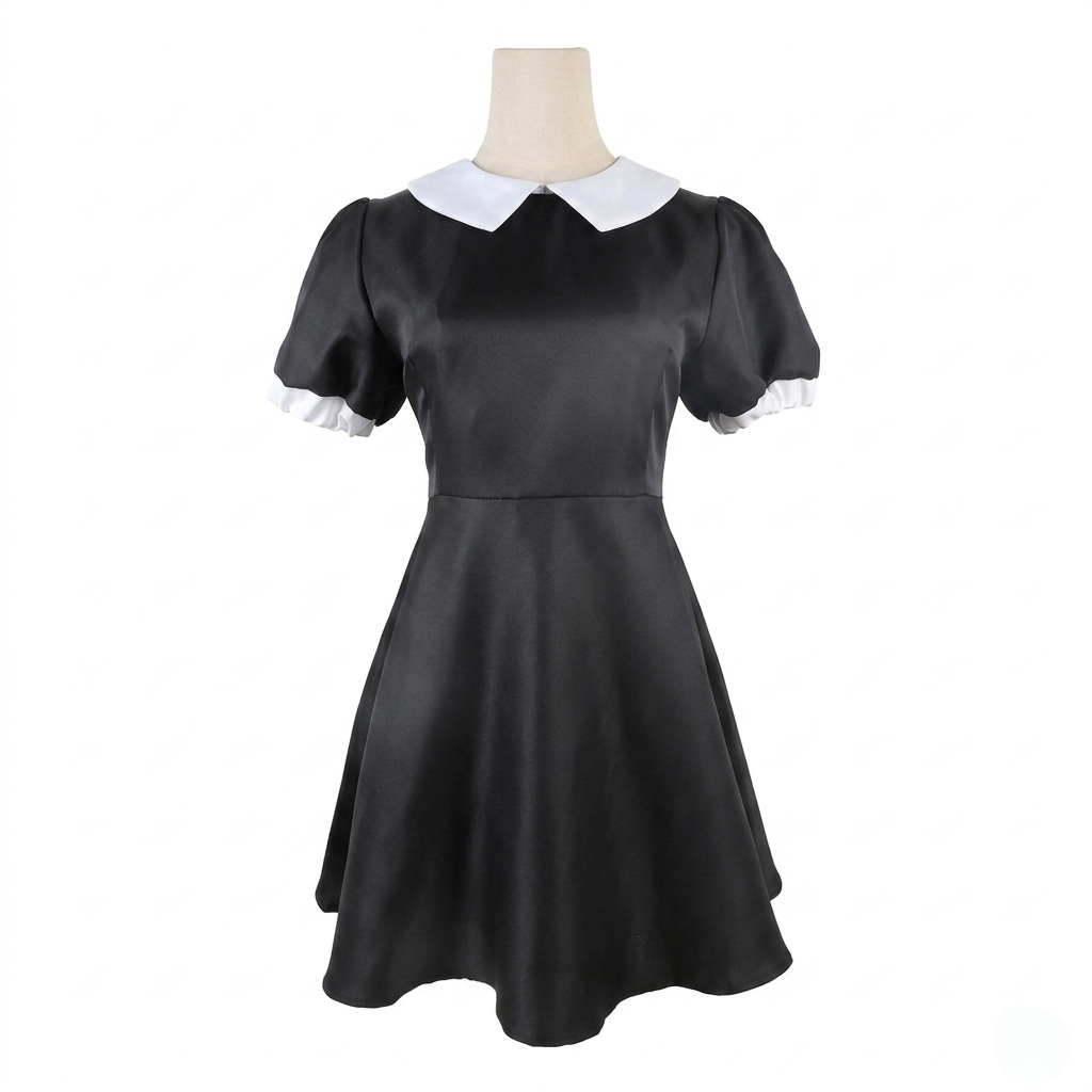 Costume di Halloween da donna set abito gotico con parrucca