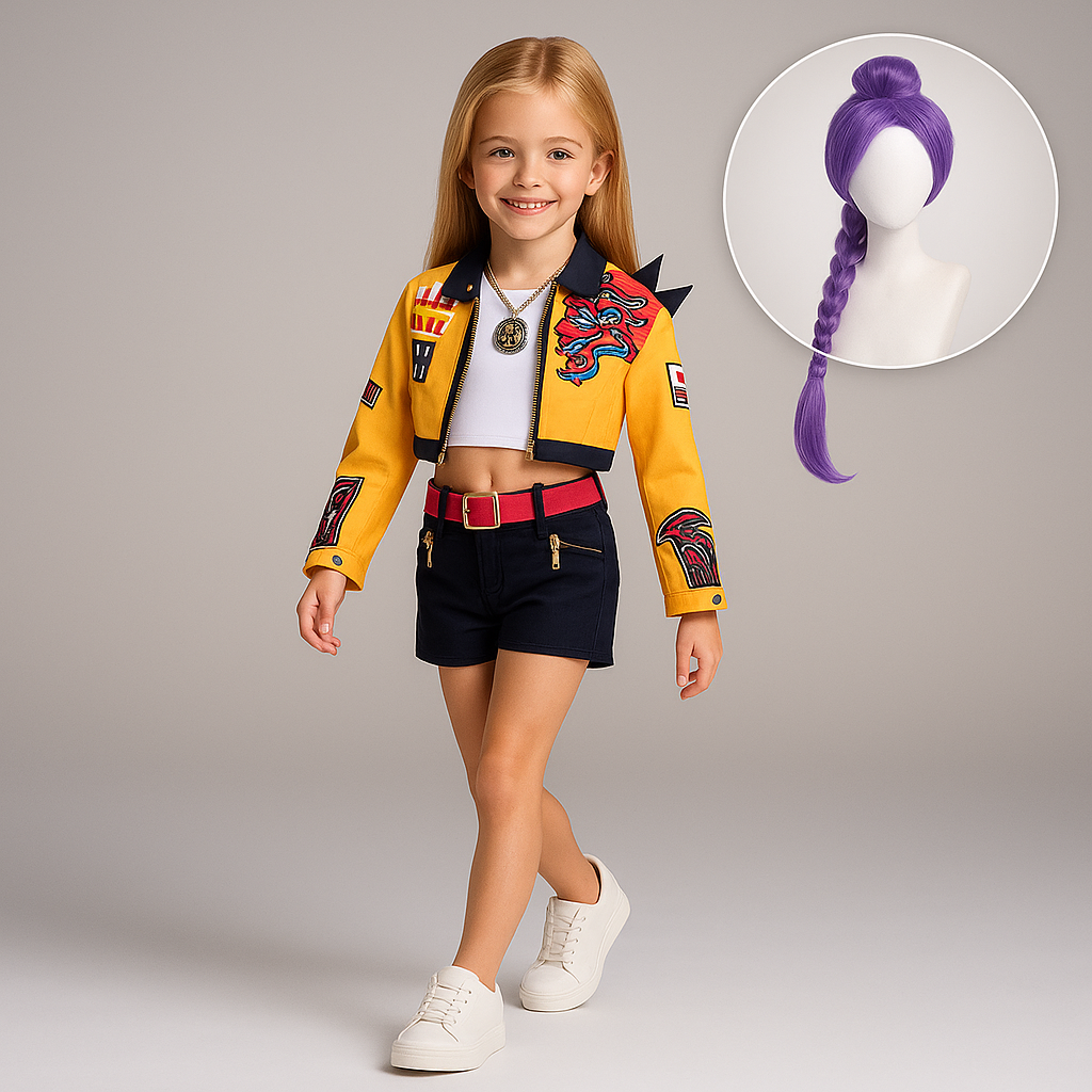 Kostüm Kinder Gelb Schwarz Cosplay