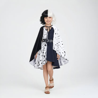 Costume di Halloween per bambini, vestito, maschera, parrucca