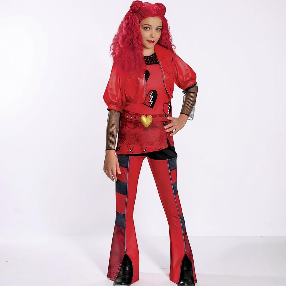 Costume di Halloween per bambini, outfit per festa, parrucca, accessori