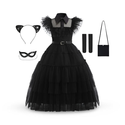 Déguisement Halloween enfant robe de princesse ensemble