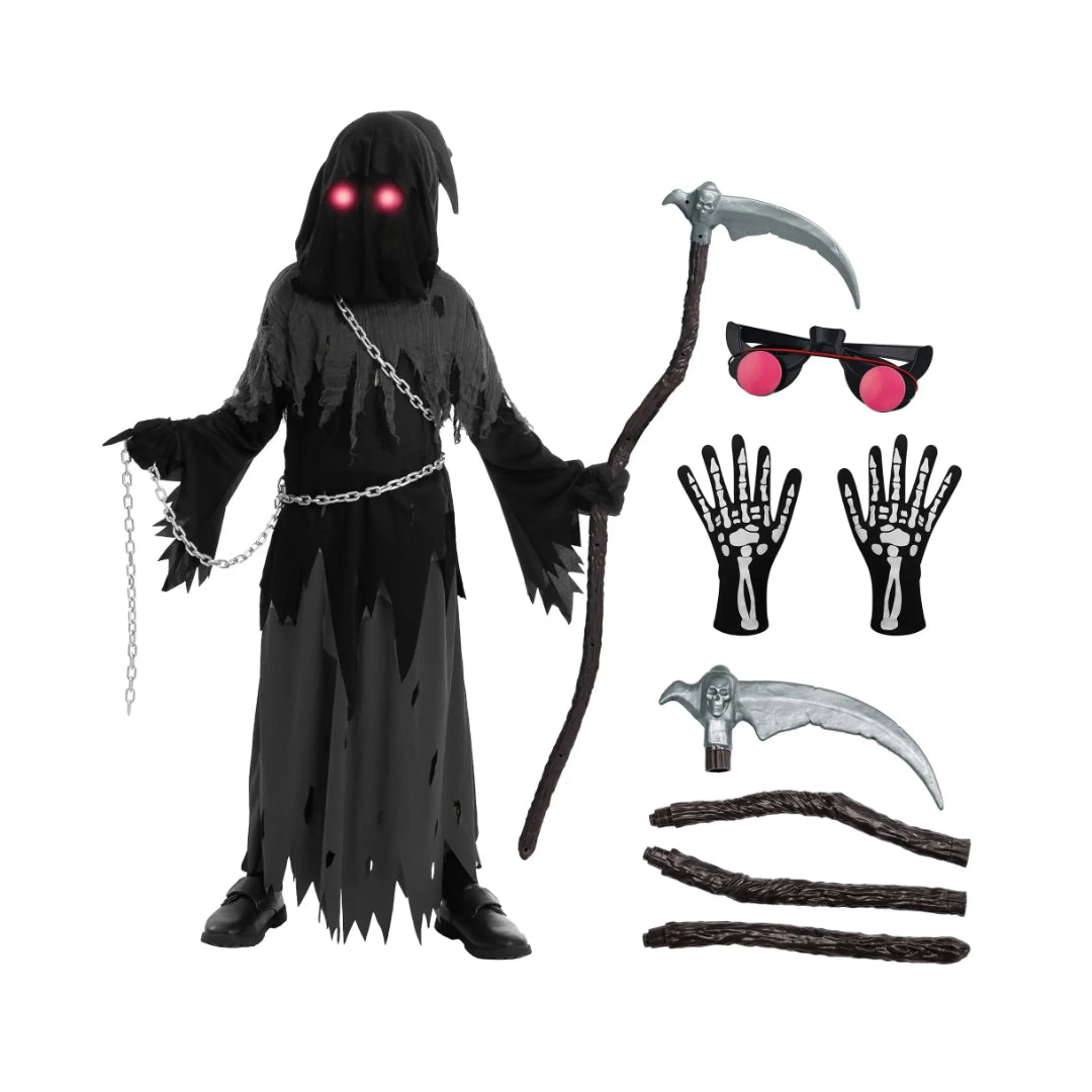 Halloween Costume Kids Grim Reaper Cloak Set
