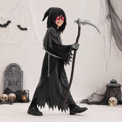 Halloween Costume Kids Grim Reaper Cloak Set