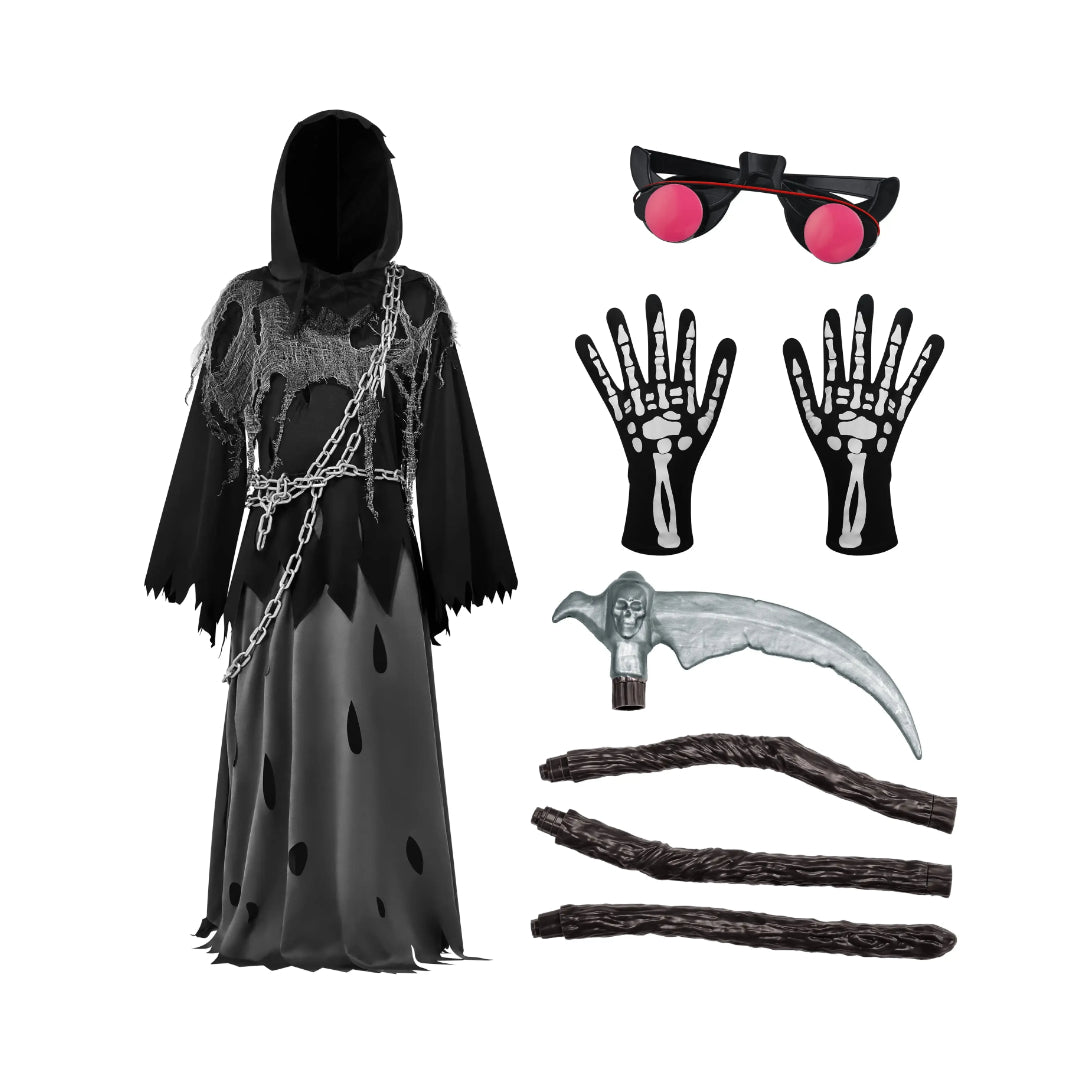 Halloween Costume Kids Grim Reaper Cloak Set