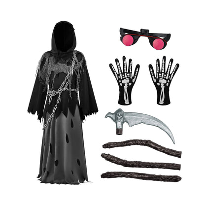 Halloween Costume Kids Grim Reaper Cloak Set