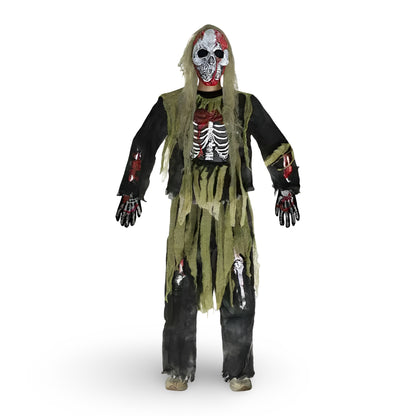 Costume di Halloween per bambini zombie scheletro
