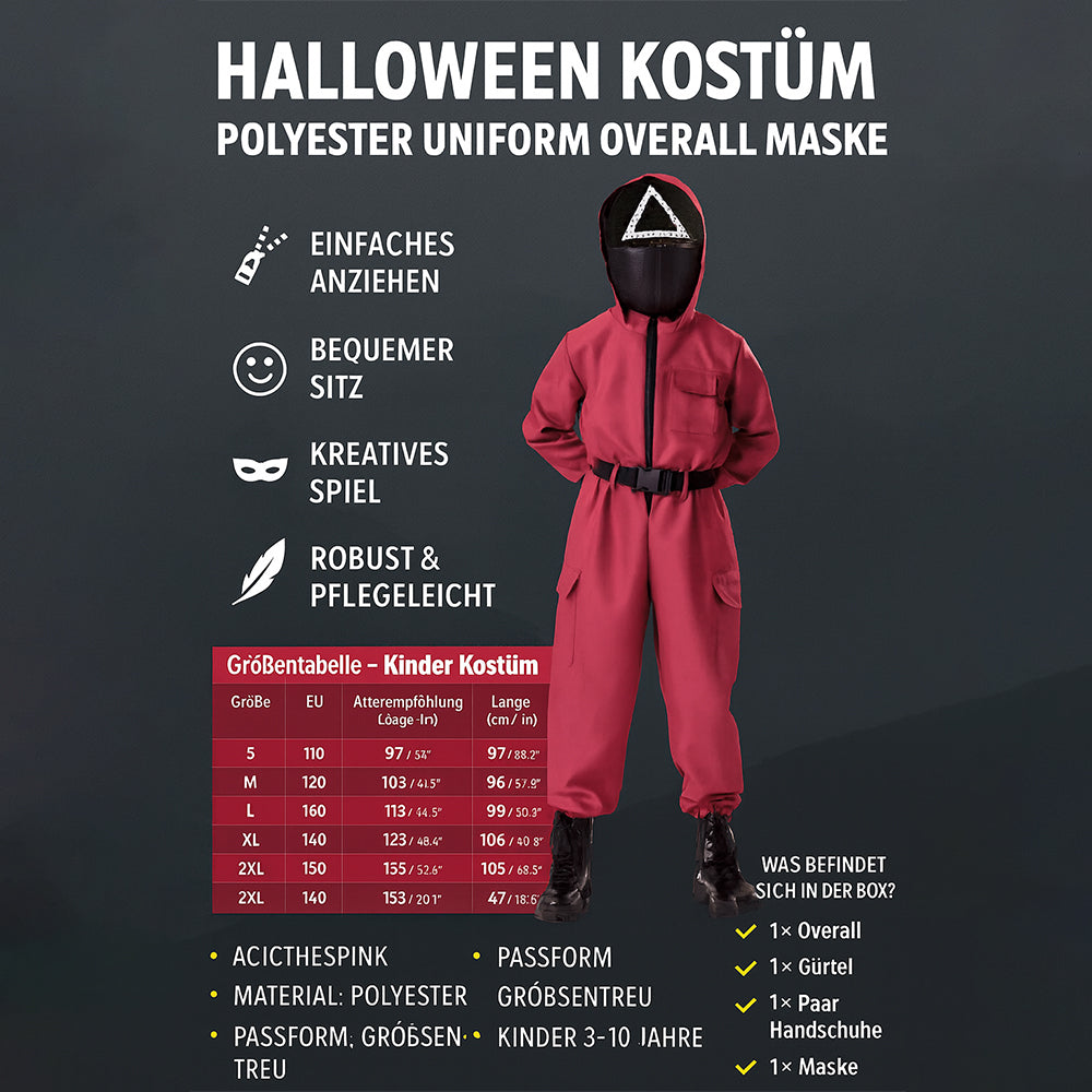 Kostüm Polyester Uniform Overall Maske