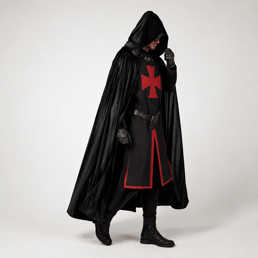 Costume Halloween Chevalier Cape Ensemble Médiéval pour Fête