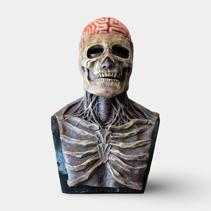 Costume di Halloween Maschera da scheletro con mascella mobile per adulti