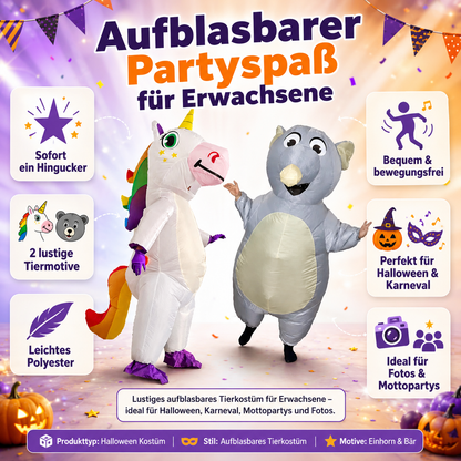 Kostium na Halloween Nadmuchiwany strój zwierzęcy Jednorożec Miś dla dorosłych