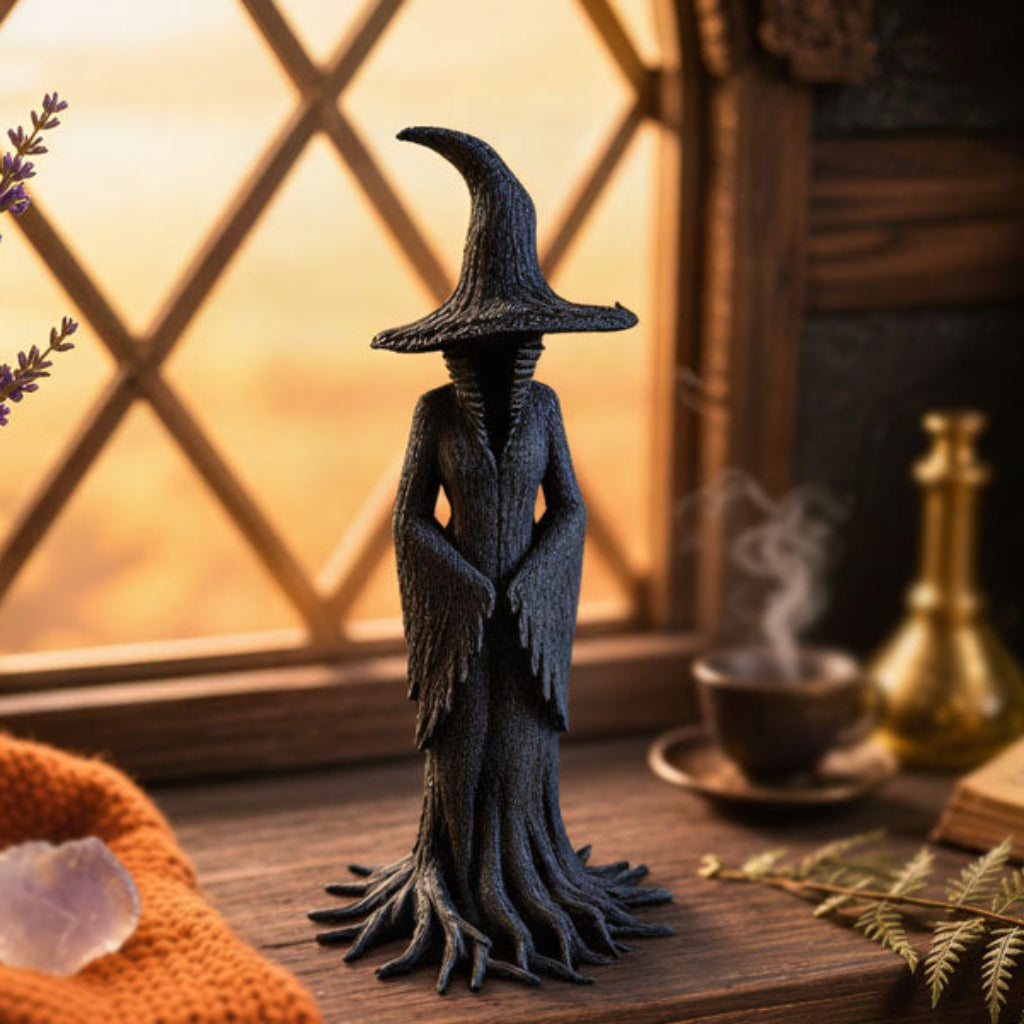 Décoration Halloween Figurine de Sorcière Accent Effrayant pour la Maison