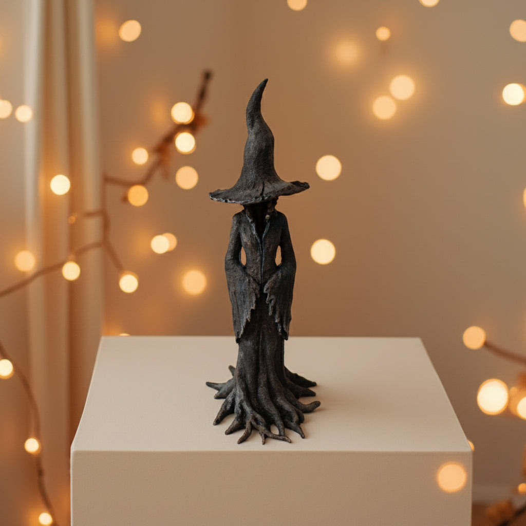 Décoration Halloween Figurine de Sorcière Accent Effrayant pour la Maison
