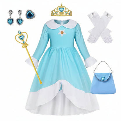 Set di costumi di Halloween con bacchetta magica e corone