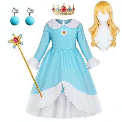 Set di costumi di Halloween con bacchetta magica e corone