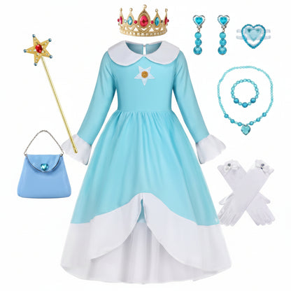 Set di costumi di Halloween con bacchetta magica e corone