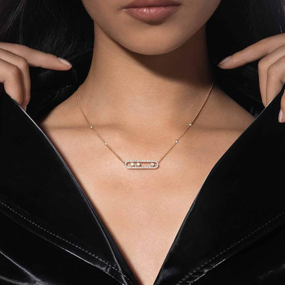 Halskette Edelstahl Minimalistisch Zirkonia Anhänger Schmuck