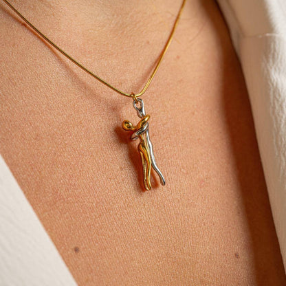 Halskette Figuren Anhänger Paar Symbol Verbundenheit Geschenk
