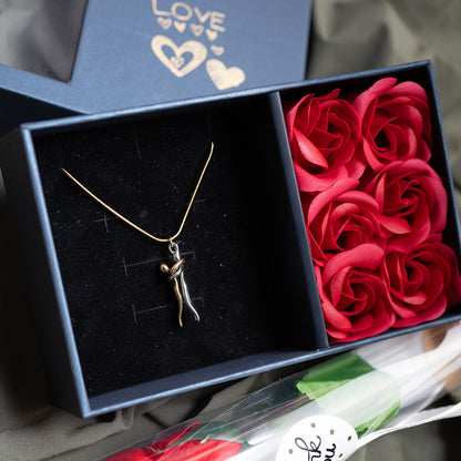 Halskette Figuren Anhänger Paar Symbol Verbundenheit Geschenk