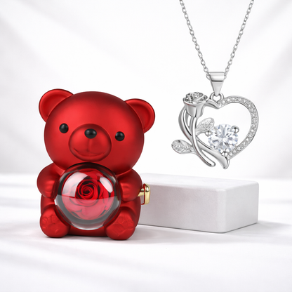 Collana ciondolo cuore scatola regalo gioielli donna