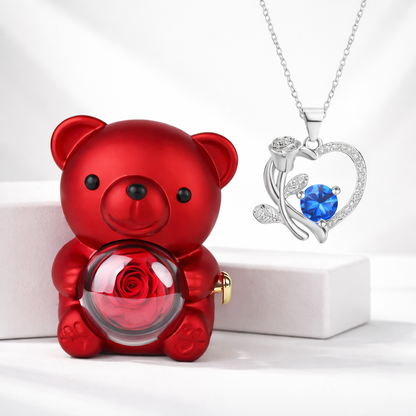 Collana ciondolo cuore scatola regalo gioielli donna