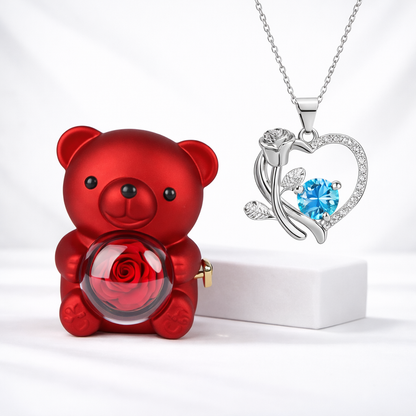 Collana ciondolo cuore scatola regalo gioielli donna
