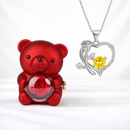 Collana ciondolo cuore scatola regalo gioielli donna