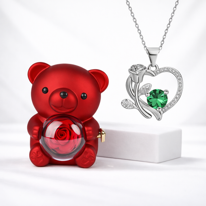 Collana ciondolo cuore scatola regalo gioielli donna