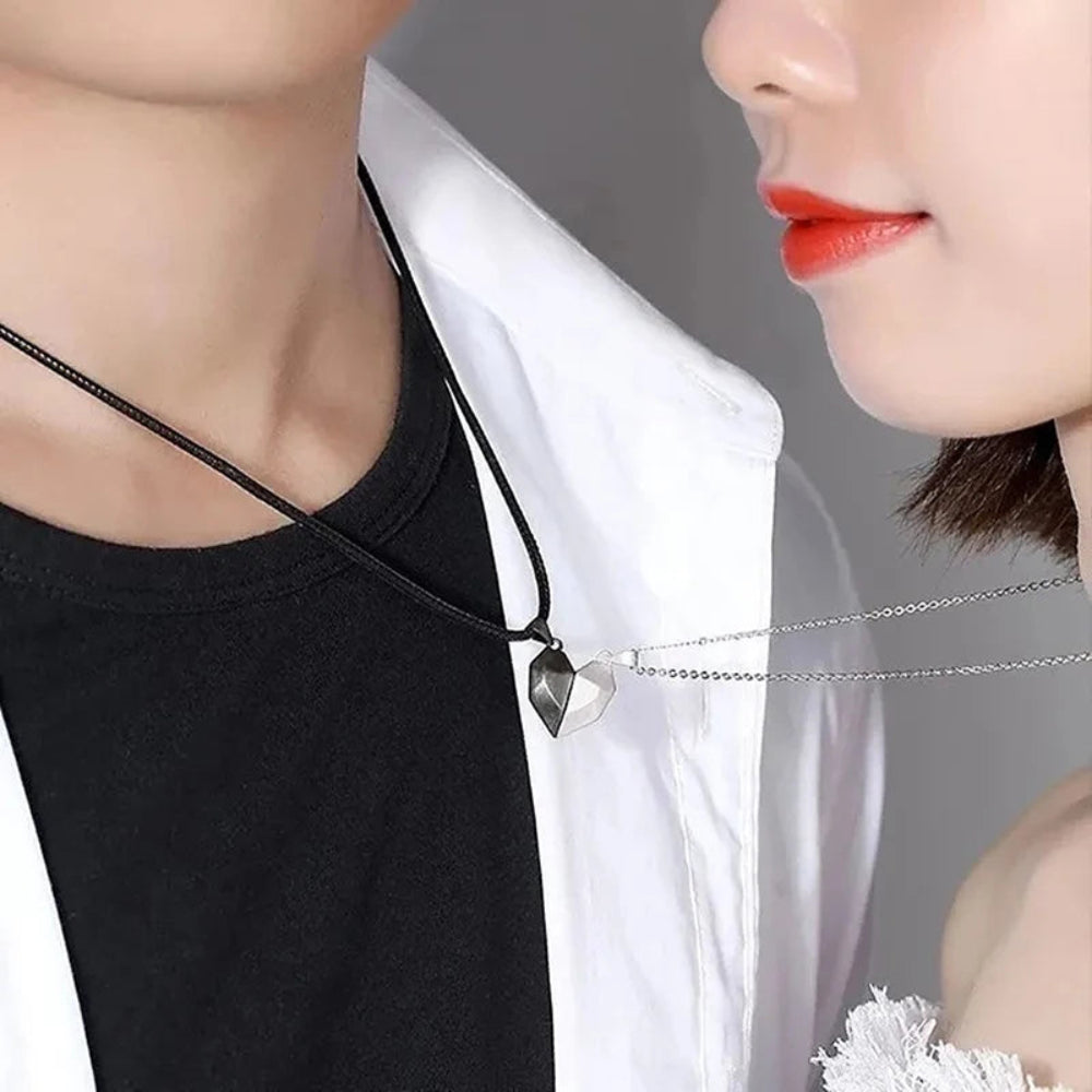 Collar con Colgante de Corazón Juego para Pareja Símbolo de Unión Regalo