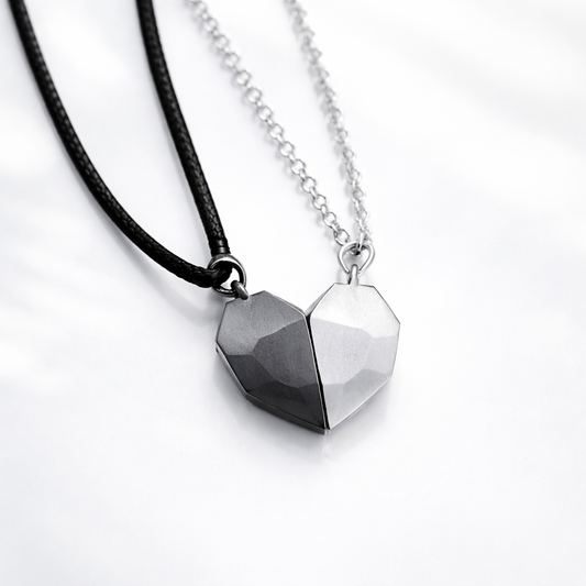 Collier Cœur Set de Deux Symbole de Connexion Cadeau