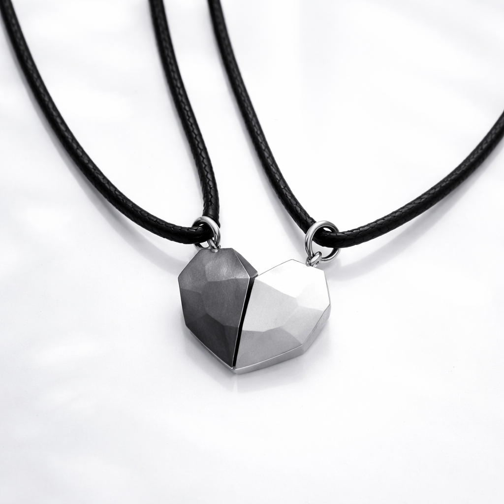 Collar con Colgante de Corazón Juego para Pareja Símbolo de Unión Regalo
