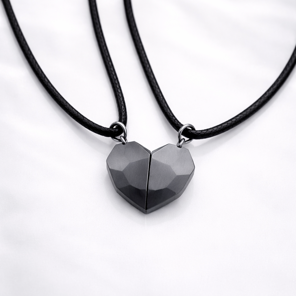 Collar con Colgante de Corazón Juego para Pareja Símbolo de Unión Regalo