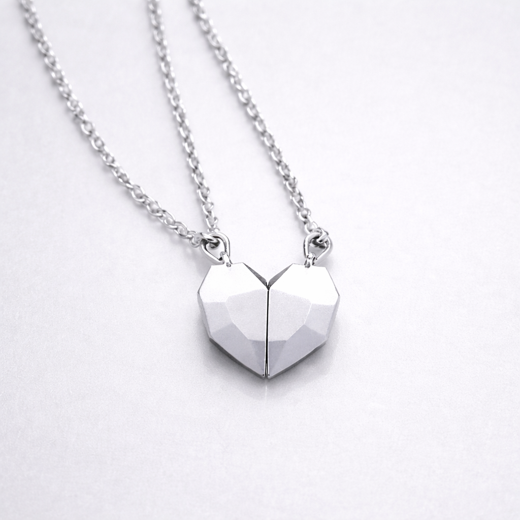 Collar con Colgante de Corazón Juego para Pareja Símbolo de Unión Regalo