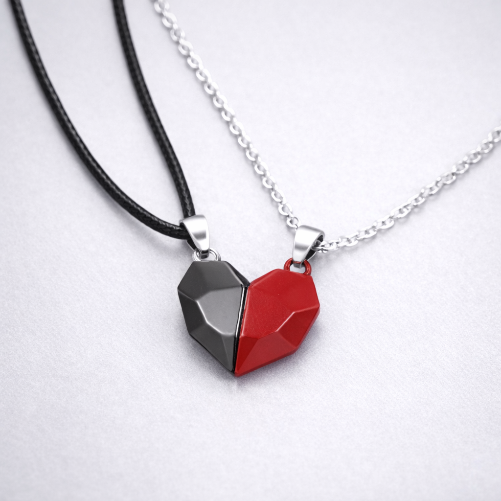 Collar con Colgante de Corazón Juego para Pareja Símbolo de Unión Regalo