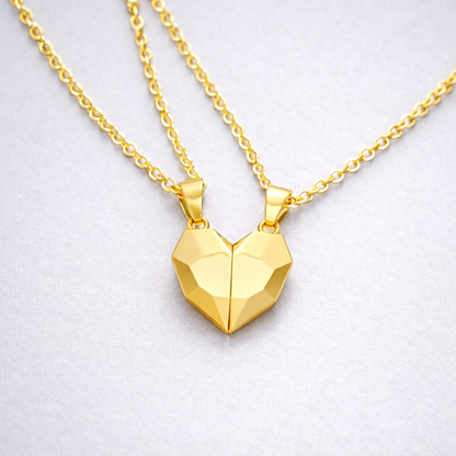 Collar con Colgante de Corazón Juego para Pareja Símbolo de Unión Regalo